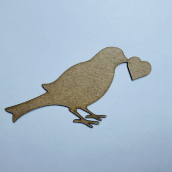 Intra απο ξύλο plywood 3mm-4mm πάχος - Ξύλινη κοπή σε σχήμα καρδιάς πουλιού Δίασταση 30x30 cm Intraeaxys-67wl2d31 - Image 1