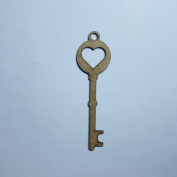 Intra απο ξύλο plywood 3mm-4mm πάχος - Σχήμα κλειδιού με κοπή καρδιάς Δίασταση 30x30 cm Intraeaxys-pok3kl37 - Image 1