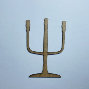 Intra απο ξύλο plywood 3mm-4mm πάχος - Ημιτελές Ξύλινο Σχήμα κοπής Candelabra Δίασταση 30x30 cm Intraeaxys-joednv81