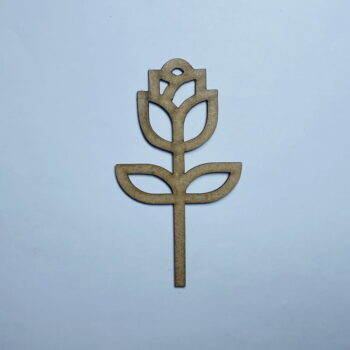 Intra απο ξύλο plywood 3mm-4mm πάχος - Ημιτελής κοπή ξύλου λουλουδιών Δίασταση 30x30 cm Intraeaxys-6o3ydj37 - Image 1