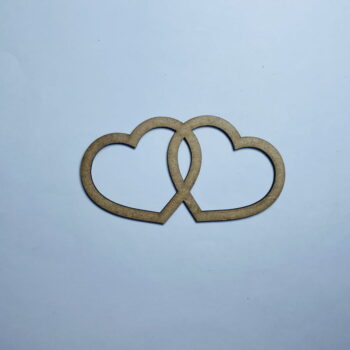 Intra απο ξύλο plywood 3mm-4mm πάχος - Ξύλινο σχήμα με δύο καρδιές Ξύλο σε σχήμα δύο καρδιών Δίασταση 30x30 cm Intraeaxys-m1d60vy7 - Image 1