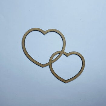 Intra απο ξύλο plywood 3mm-4mm πάχος - Κενό ξύλινο κόψιμο δύο καρδιών Δίασταση 30x30 cm Intraeaxys-zo9yrke7 - Image 1