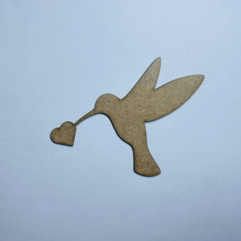 Intra απο ξύλο plywood 3mm-4mm πάχος - Κολίμπρι Καρδιά Ξύλινη κενή αποκοπή Δίασταση 30x30 cm Intraeaxys-eoxlr3qo - Image 1