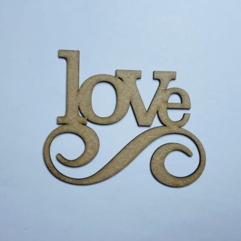 Intra απο ξύλο plywood 3mm-4mm πάχος - Love Wood Cutout Ημιτελές Ξύλο Craft Blank Δίασταση 30x30 cm Intraeaxys-joednw51 - Image 1