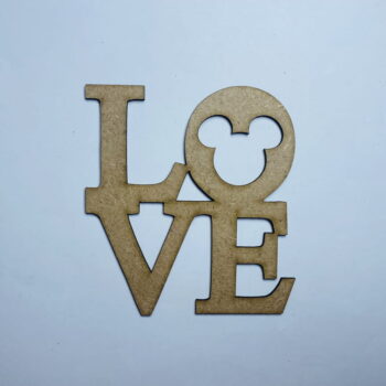 Intra απο ξύλο plywood 3mm-4mm πάχος - Λατρεύω το σχήμα κοπής ξύλου Μίκυ Μάους Δίασταση 30x30 cm Intraeaxys-078y2vjo - Image 1