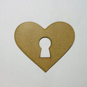 Intra απο ξύλο plywood 3mm-4mm πάχος - Ξύλινο κόψιμο καρδιάς με κλειδαρότρυπα Δίασταση 30x30 cm Intraeaxys-yon0jzg7 - Image 1