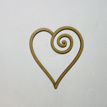 Intra απο ξύλο plywood 3mm-4mm πάχος - Ξύλινο σχήμα καρδιάς στροβιλισμού για χειροτεχνίες Δίασταση 30x30 cm Intraeaxys-joedn651 - Image 1