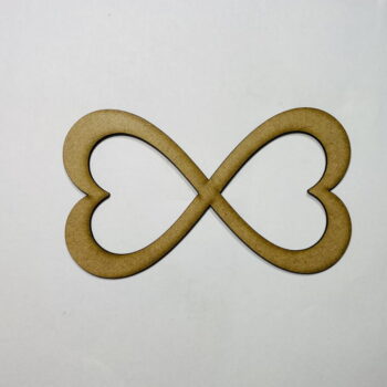 Intra απο ξύλο plywood 3mm-4mm πάχος - Ημιτελές Ξύλινο Infinity Heart cutout Δίασταση 30x30 cm Intraeaxys-ro6ypzm7 - Image 1