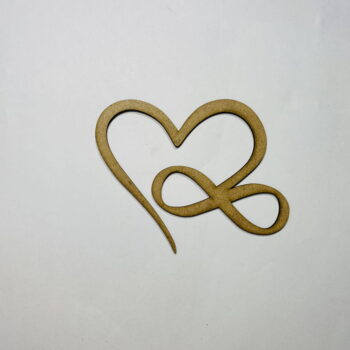 Intra απο ξύλο plywood 3mm-4mm πάχος - Κοπή Ξύλινης Καρδιάς Infinity Craft σχήματος Δίασταση 30x30 cm Intraeaxys-078y26jo - Image 1