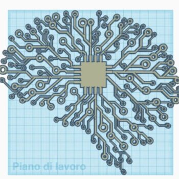 Intra απο ξύλο plywood 3mm-4mm πάχος - Brain Electronic Circuit Wall Art Δίασταση 30x30 cm Intraeaxys-voqd2de1 - Image 3