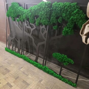 Intra απο ξύλο plywood 3mm-4mm πάχος - Διακόσμηση τοίχου από βρύα Δίασταση 30x30 cm Intraeaxys-eo205l67 - Image 1