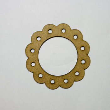 Intra απο ξύλο plywood 3mm-4mm πάχος - Κενό στολίδι με χτενισμένο κύκλο Δίασταση 10x10 cm Intraeaxys-91jdvwp1 - Image 1