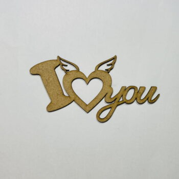 Intra απο ξύλο plywood 3mm-4mm πάχος - I Love You Wooden Cutout Ημιτελής Χειροτεχνία Δίασταση 30x30 cm Intraeaxys-yon0j6g7 - Image 1