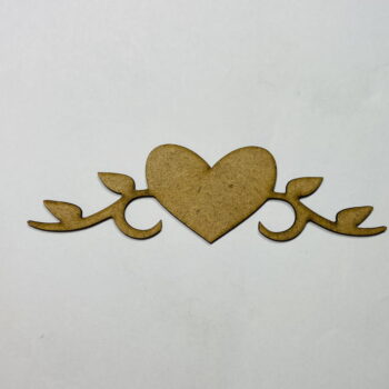 Intra απο ξύλο plywood 3mm-4mm πάχος - Καρδιά με φύλλα ξύλινη αποκοπή Δίασταση 30x30 cm Intraeaxys-51rrm2d1 - Image 1