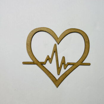 Intra απο ξύλο plywood 3mm-4mm πάχος - Ημιτελής κοπή ξύλου σε σχήμα χτύπων καρδιάς Δίασταση 30x30 cm Intraeaxys-lopqym67 - Image 1