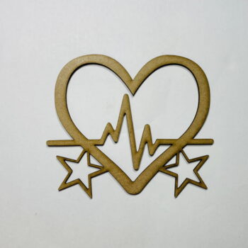 Intra απο ξύλο plywood 3mm-4mm πάχος - Ξύλο Heartbeat Ημιτελές σχήμα αποκοπής Δίασταση 30x30 cm Intraeaxys-joednx61 - Image 1