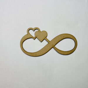 Intra απο ξύλο plywood 3mm-4mm πάχος - Ξύλο Infinity Heart Craft σχήμα κοπής Δίασταση 30x30 cm Intraeaxys-p7ym0rp7