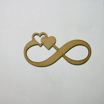 Intra απο ξύλο plywood 3mm-4mm πάχος - Ξύλο Infinity Heart Craft σχήμα κοπής Δίασταση 30x30 cm Intraeaxys-p7ym0rp7 - Image 1
