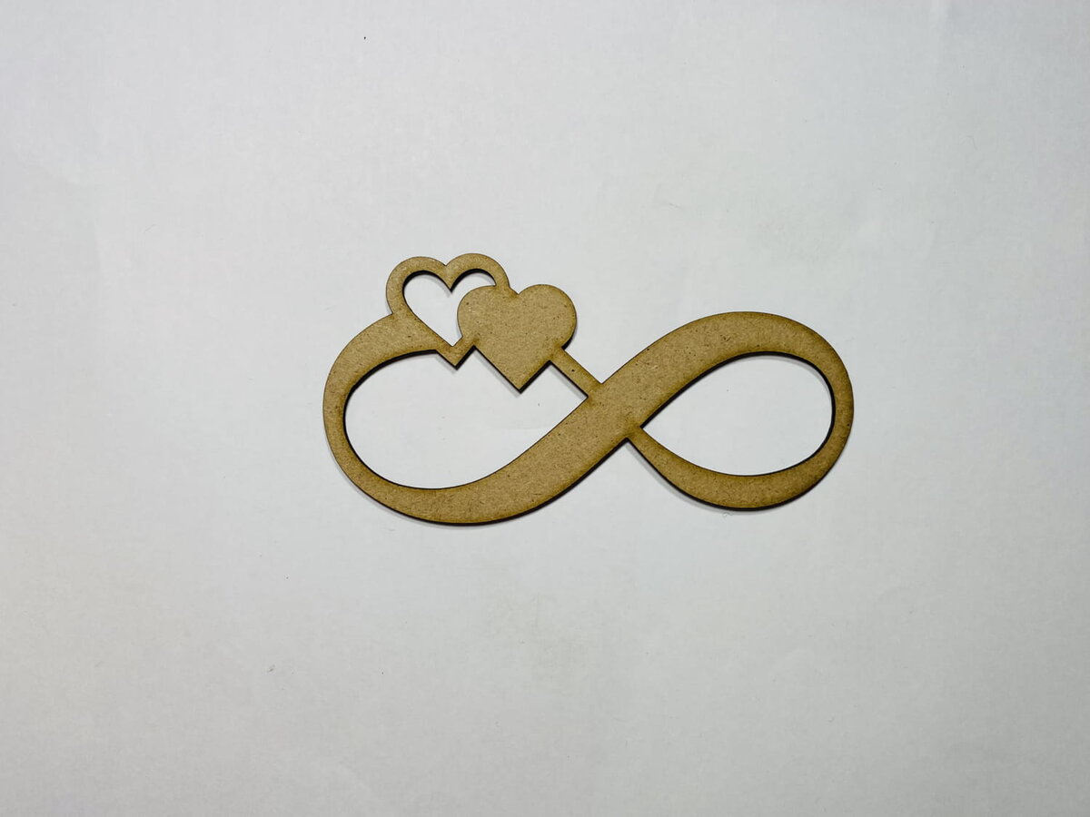 Intra απο ξύλο plywood 3mm-4mm πάχος - Ξύλο Infinity Heart Craft σχήμα κοπής Δίασταση 30x30 cm Intraeaxys-p7ym0rp7