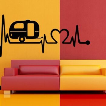 Intra απο ξύλο plywood 3mm-4mm πάχος - Αυτοκόλλητο Διακοσμητικό τοίχου Caravan Love Heartbeat Δίασταση 30x30 cm Intraeaxys-91jd5ll1 - Image 1