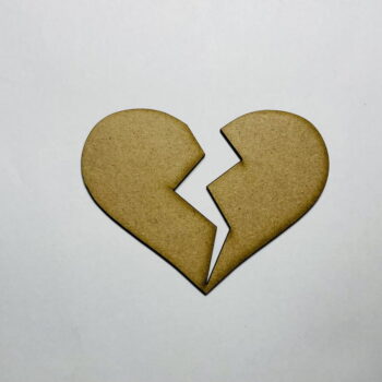 Intra απο ξύλο plywood 3mm-4mm πάχος - Ξύλο κοπής σε σχήμα σπασμένης καρδιάς Δίασταση 30x30 cm Intraeaxys-eo4q6qg7 - Image 1