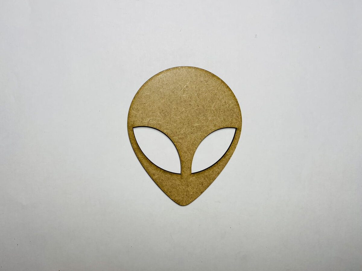 Intra απο ξύλο plywood 3mm-4mm πάχος - Alien Head Cutout Ημιτελές Ξύλινο Σχήμα Δίασταση 30x30 cm Intraeaxys-eo0qew31