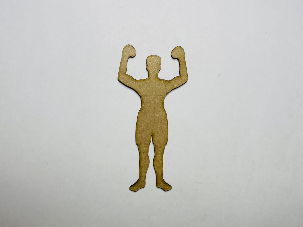 Intra απο ξύλο plywood 3mm-4mm πάχος - Boxer Wood Blank Cutout Δίασταση 30x30 cm Intraeaxys-67wlv281