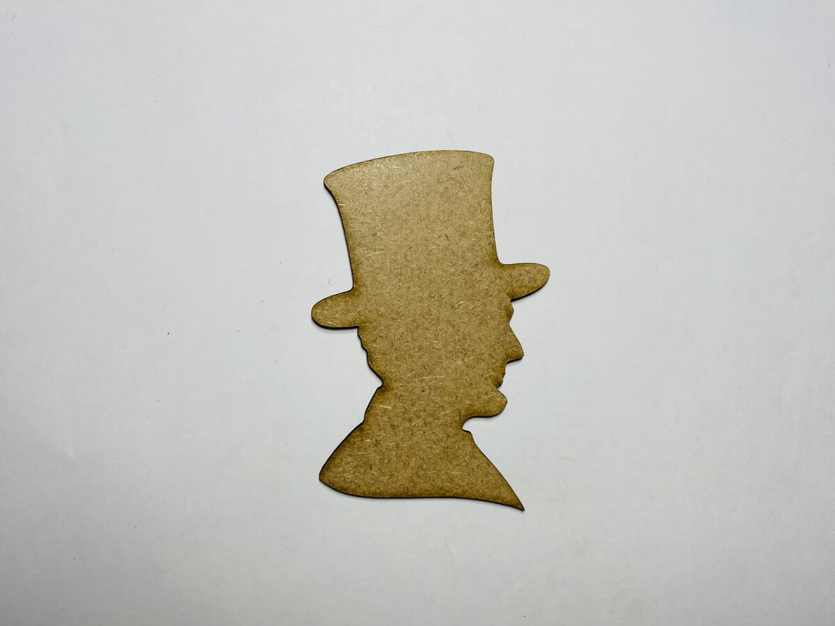 Intra απο ξύλο plywood 3mm-4mm πάχος - Ημιτελές Ξύλο Abraham Lincoln Cutout Δίασταση 30x30 cm Intraeaxys-r7vml3k7