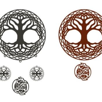 Intra απο ξύλο plywood 3mm-4mm πάχος - Διακόσμηση δωματίου Celtic Tree Of Life Art Wall Art Δίασταση 30x30 cm Intraeaxys-d1lvkqpo - Image 3