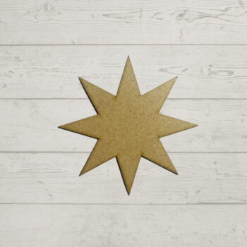 Intra απο ξύλο plywood 3mm-4mm πάχος - Ημιτελής χειροτεχνία με αποκοπή αστεριών οκτώ σημείων από ξύλο Δίασταση 30x30 cm Intraeaxys-zo9yq5r7 - Image 1