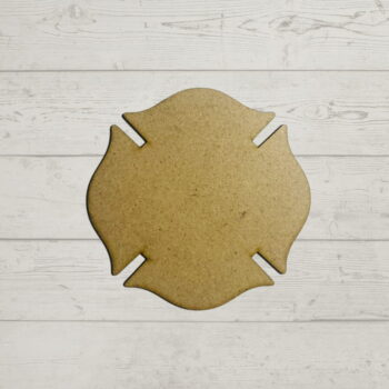 Intra απο ξύλο plywood 3mm-4mm πάχος - Fireman Badge Wood Shape Fireman Badge Wood Cutout Δίασταση 30x30 cm Intraeaxys-eo4qr3w7 - Image 1