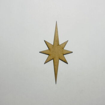 Intra απο ξύλο plywood 3mm-4mm πάχος - Επιμήκεις αστεροειδής αποκοπή ημιτελούς ξύλινης χειροτεχνίας κενό Δίασταση 30x30 cm Intraeaxys-ro6yn2n7 - Image 1