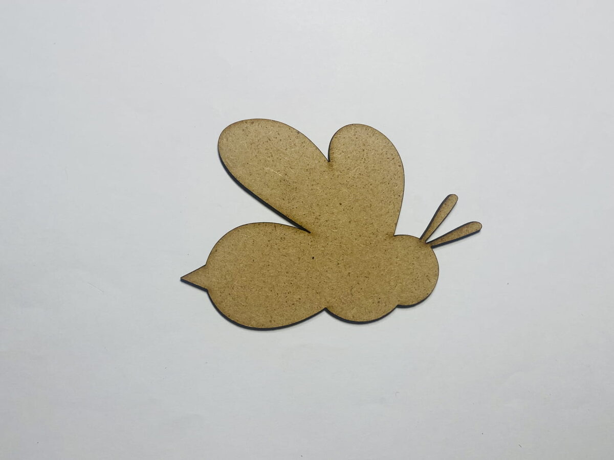 Intra απο ξύλο plywood 3mm-4mm πάχος - Wood Bumble Bee Cutout Bumble Bee Shape Unfinished Δίασταση 30x30 cm Intraeaxys-yon03wk7