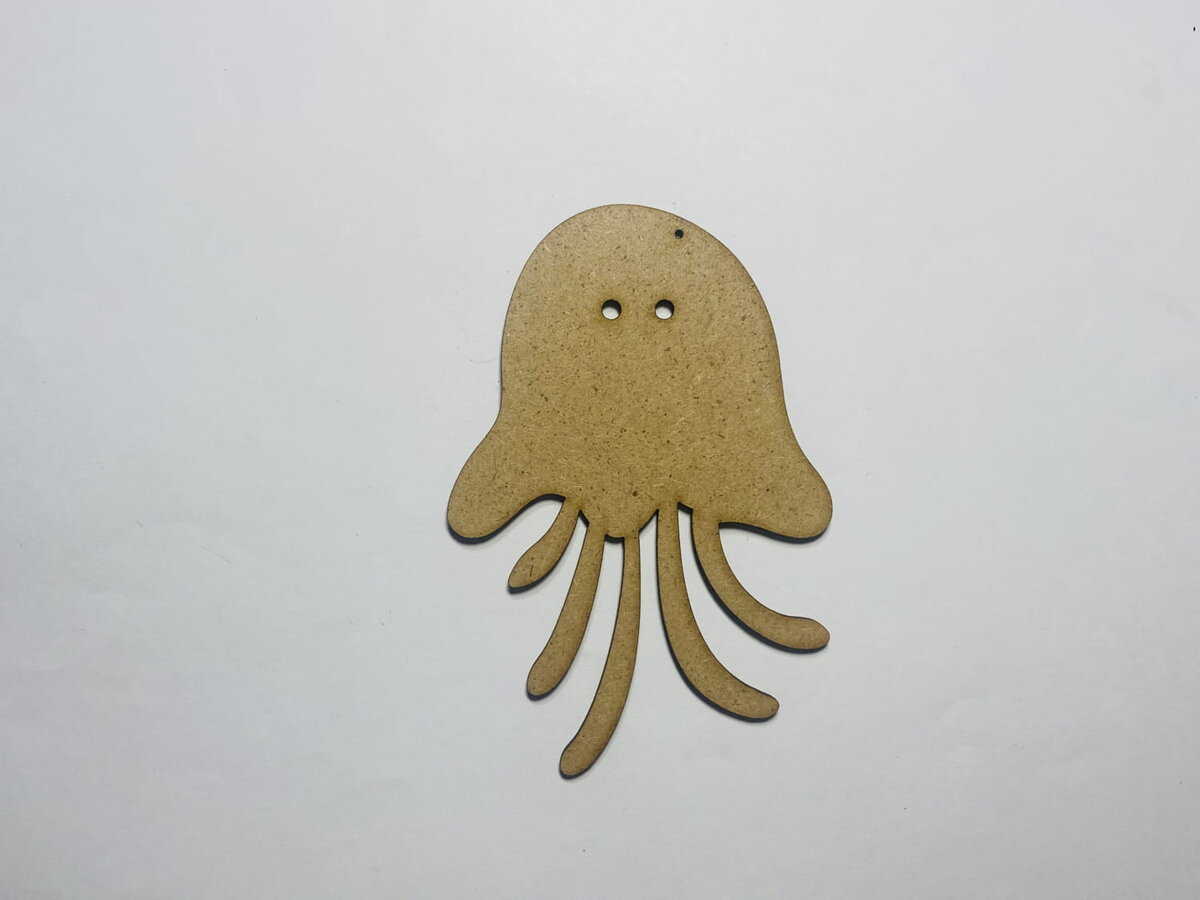 Intra απο ξύλο plywood 3mm-4mm πάχος - Ημιτελής κοπή ξύλου μέδουσας Δίασταση 30x30 cm Intraeaxys-eo4qrx87