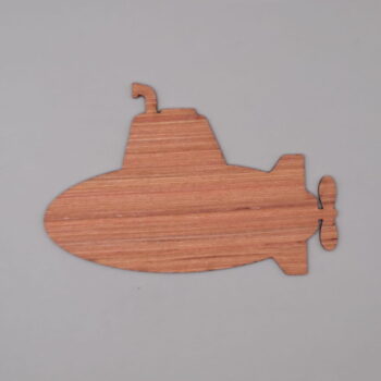 Intra απο ξύλο plywood 3mm-4mm πάχος - Ξύλινο σχήμα υποβρυχίου για χειροτεχνία Δίασταση 30x30 cm Intraeaxys-yon03yk7 - Image 1