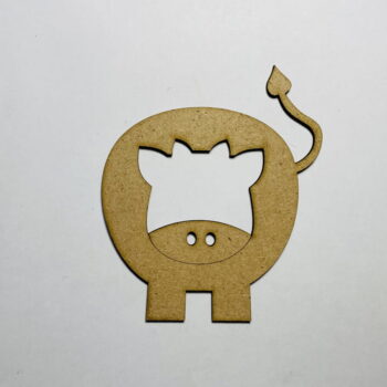 Intra απο ξύλο plywood 3mm-4mm πάχος - Ξύλινη κοπή αγελάδας Ξύλινο σχήμα αγελάδας Δίασταση 30x30 cm Intraeaxys-r1z2xg21 - Image 1