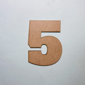 Intra απο ξύλο plywood 3mm-4mm πάχος - Ξύλο Αριθμός 5 Αποκοπή Αριθμός Πέντε Σχήμα Δίασταση 30x30 cm Intraeaxys-e1gkjexo