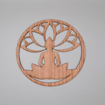 Intra απο ξύλο plywood 3mm-4mm πάχος - Ημιτελής ξύλινη χειροτεχνία σε σχήμα Βούδα Δίασταση 30x30 cm Intraeaxys-eo4qrmy7 - Image 1