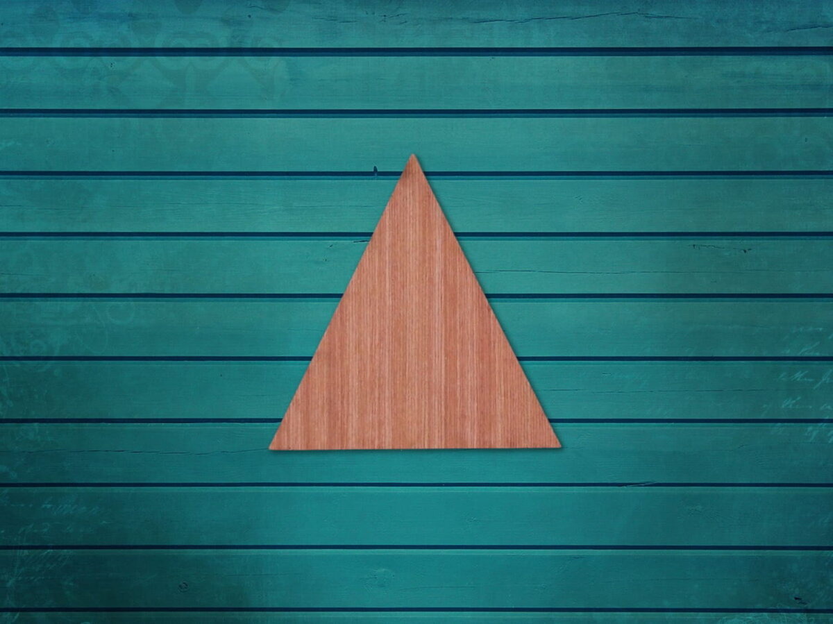 Intra απο ξύλο plywood 3mm-4mm πάχος - Ημιτελές τρίγωνο ξύλινο κόψιμο Δίασταση 30x30 cm Intraeaxys-ro6ynv37