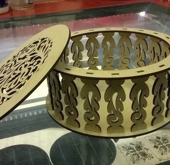 Intra απο ξύλο plywood 3mm-4mm πάχος - Kruglaya Shkatulka Δίασταση 30x30 cm Intraeaxys-eo0zg31g - Image 1