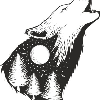 Intra απο ξύλο plywood 3mm-4mm πάχος - Εκτύπωση Wild Wolf Δίασταση 30x30 cm Intraeaxys-lopqpyz7 - Image 1