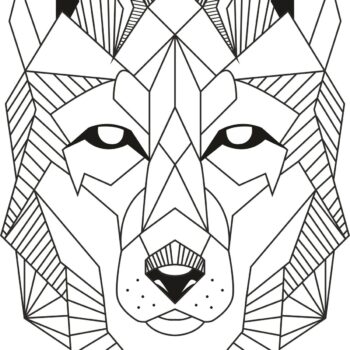 Intra απο ξύλο plywood 3mm-4mm πάχος - Wolf Lineart Δίασταση 30x30 cm Intraeaxys-51rrr5m1 - Image 1