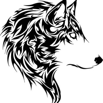 Intra απο ξύλο plywood 3mm-4mm πάχος - Στένσιλ λύκου Δίασταση 30x30 cm Intraeaxys-eoxl9dqo - Image 1