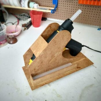 Intra απο ξύλο plywood 3mm-4mm πάχος - Θήκη πιστολιού θερμής κόλλας Δίασταση 30x30 cm Intraeaxys-zo98ymr1 - Image 1