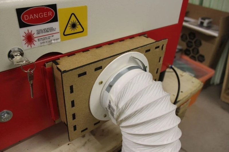 Intra απο ξύλο plywood 3mm-4mm πάχος - Προσαρμογέας σωλήνα εξάτμισης για HPC & Full Spectrum Δίασταση 30x30 cm Intraeaxys-6o384ep1