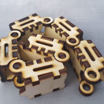 Intra απο ξύλο plywood 3mm-4mm πάχος - Ξύλινη Αλυσίδα Σύρματος Δίασταση 30x30 cm Intraeaxys-eoxlwwgo - Image 1