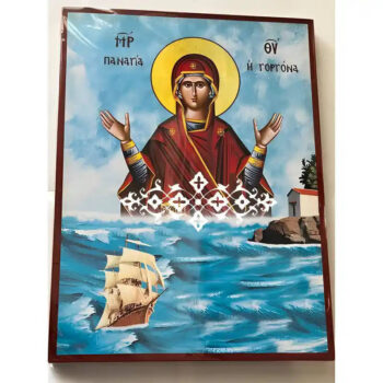 Εικόνα Ορθοδοξίας με περίγραμμα χρυσό σε ξύλο Φλαμουρίας  με  βάση Εικόνα Παναγία Γοργόνα Χειροποίητη Ελληνορθόδοξη , Κρεμαστή πλάκα βυζαντινής τέχνης, χριστιανική τέχνη Διάσταση 40x30 cm (15,8 x 11,8 ίντσες) INTRAEK-294670380 - Image 1