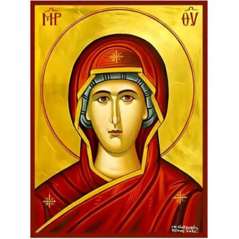 Εικόνα Ορθοδοξίας με περίγραμμα χρυσό σε ξύλο Φλαμουρίας  με  βάση Εικόνα Παναγία - Προτομή Χειροποίητη Ελληνορθόδοξη , Κρεμαστή πλάκα βυζαντινής τέχνης, χριστιανική τέχνη Διάσταση 45x35 cm (17,7 x 13,8 ίντσες) INTRAEK-11294671335 - Image 1