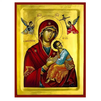 Εικόνα Ορθοδοξίας με περίγραμμα χρυσό σε ξύλο Φλαμουρίας  με  βάση Εικόνα Παναγία Αμόλυντος Χειροποίητη Ελληνορθόδοξη , Κρεμαστή πλάκα βυζαντινής τέχνης, χριστιανική τέχνη Διάσταση 45x35 cm (17,7 x 13,8 ίντσες) INTRAEK-6294671329 - Image 1