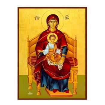 Εικόνα Ορθοδοξίας με περίγραμμα χρυσό σε ξύλο Φλαμουρίας με βάση Εικόνα Παναγία Πλατυτέρα των Ουρανών Χειροποίητη Ελληνορθόδοξη , Κρεμαστή πλάκα βυζαντινής τέχνης, χριστιανική τέχνη Διάσταση 45x35 cm (17,7 x 13,8 ίντσες) INTRAEK-6294671219 - Image 1